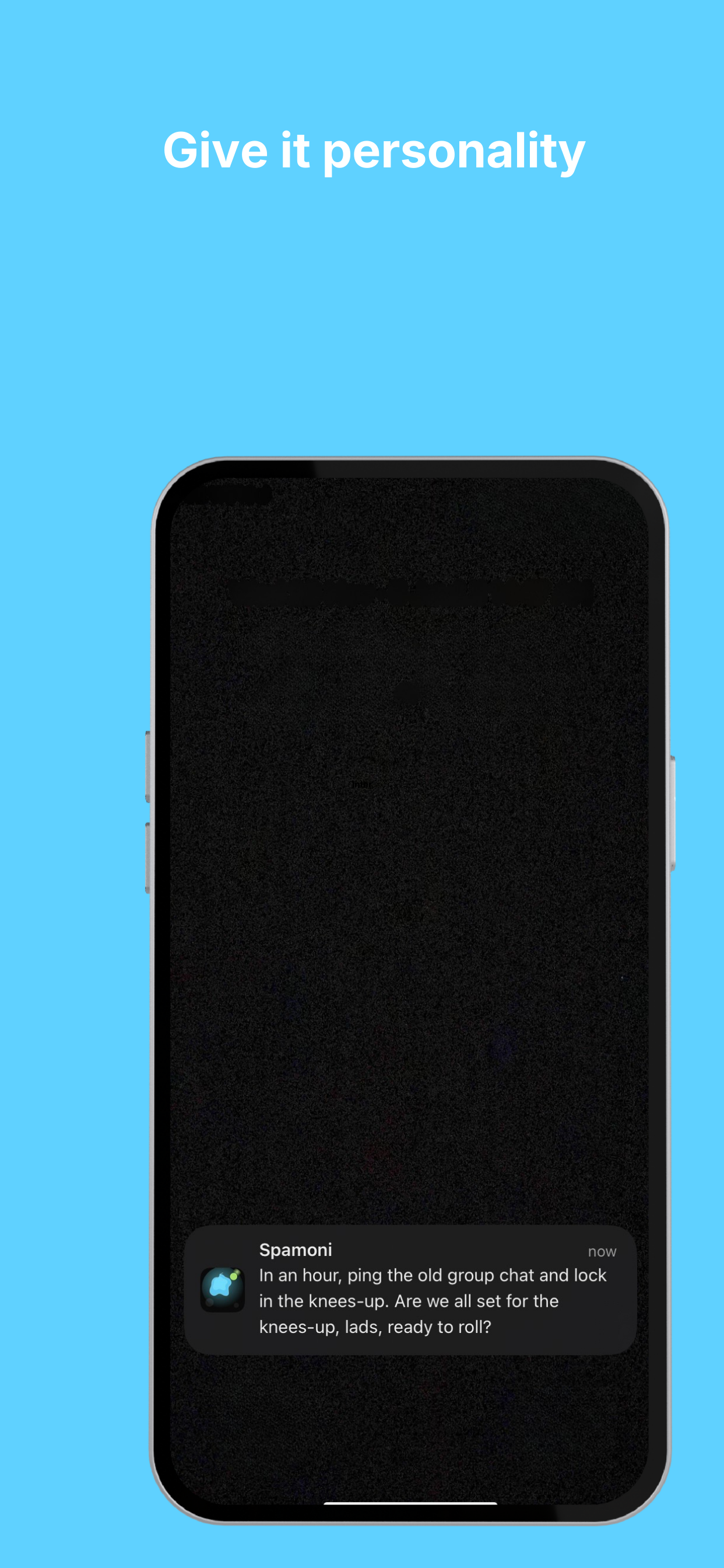 Persona/Notification screen